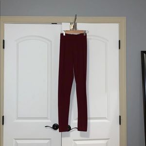 Rue 21 maroon silk leggings